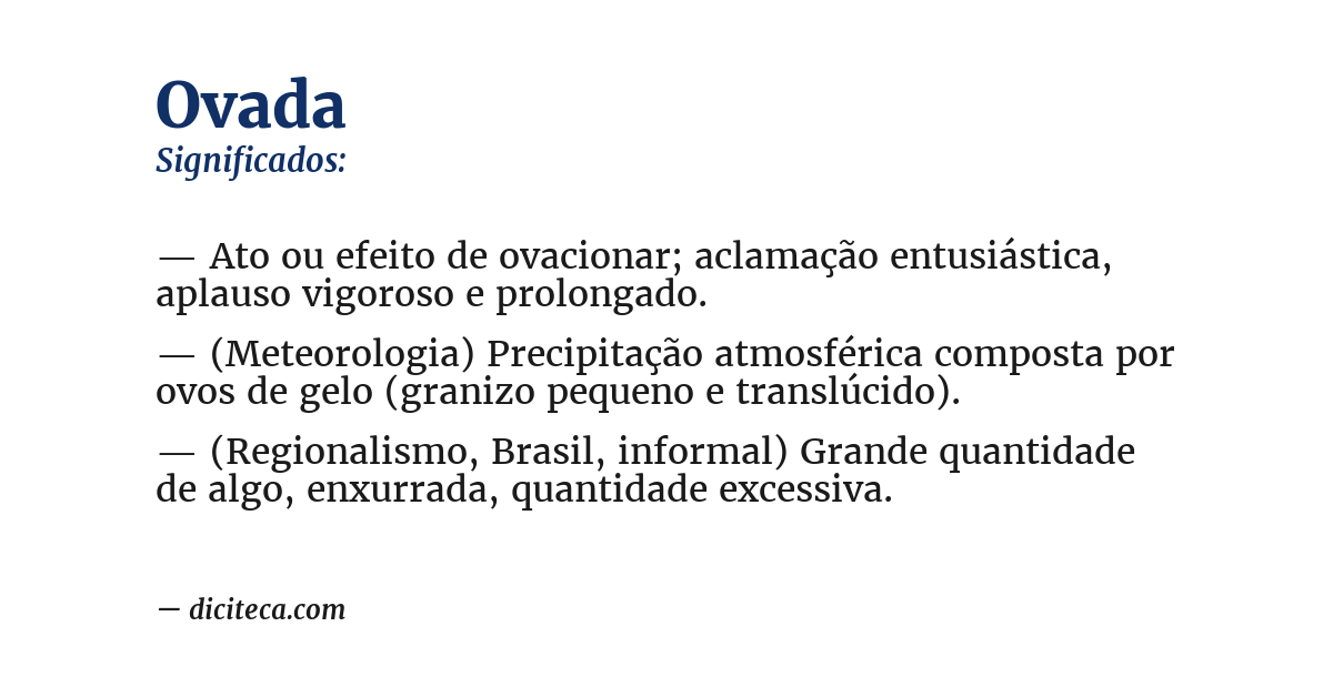 Significado de ovada