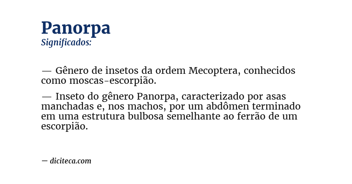 Significado de panorpa