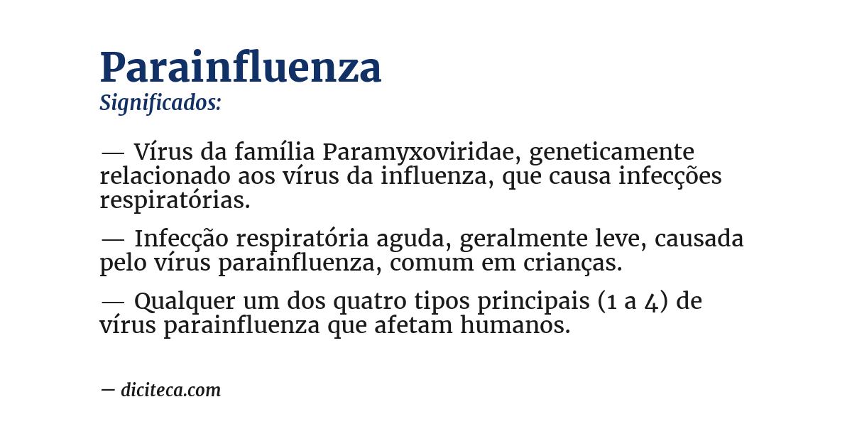 Significado de parainfluenza