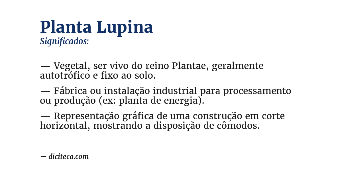 Significado de planta lupina