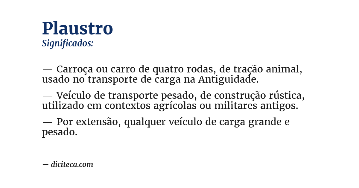 Significado de plaustro