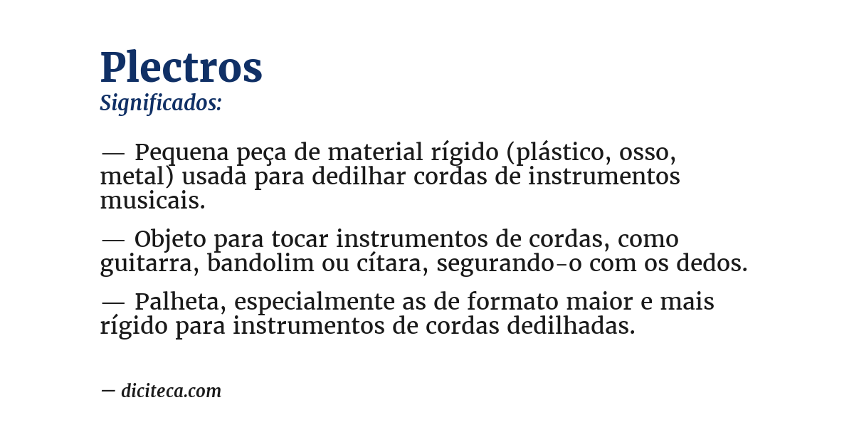 Significado de plectros