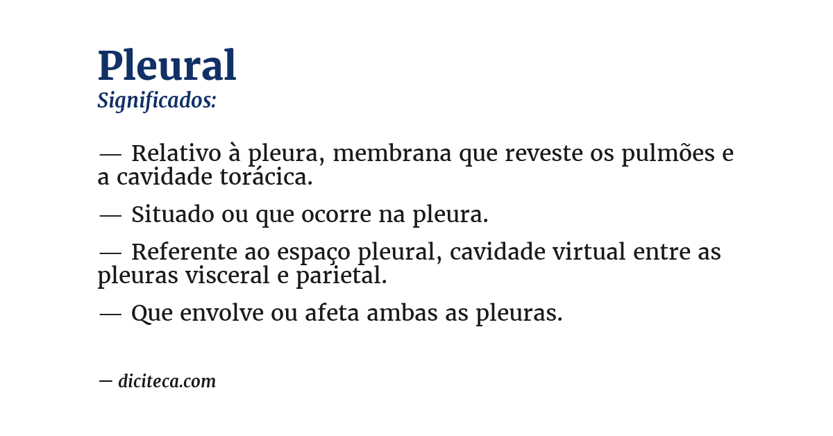 Significado de pleural