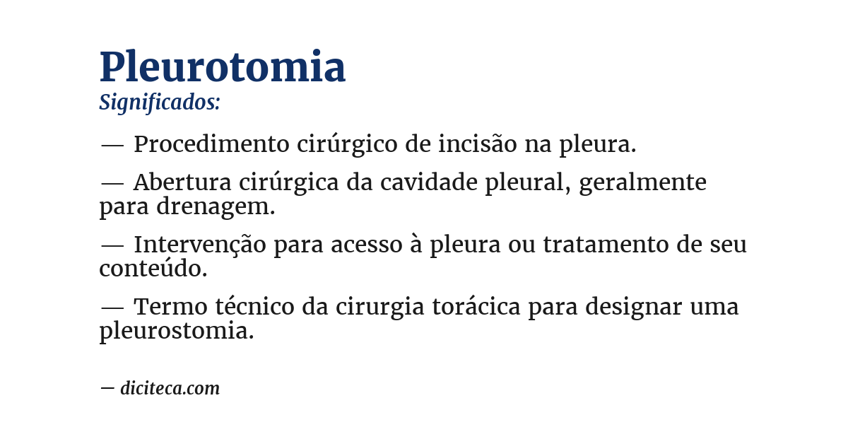 Significado de pleurotomia