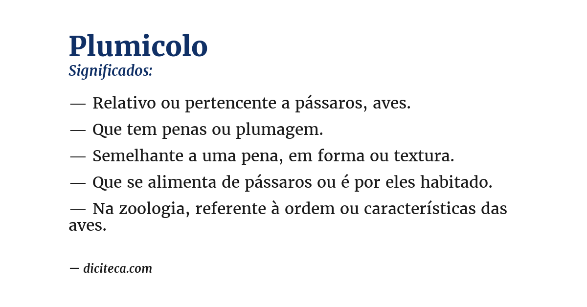 Significado de plumicolo