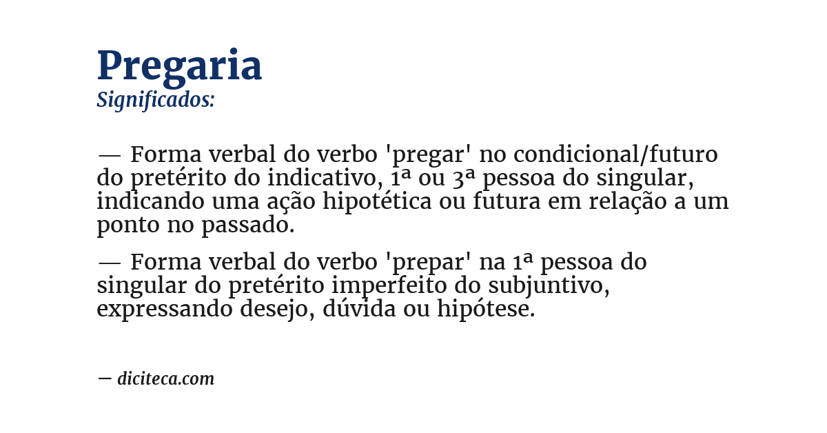 Significado de pregaria