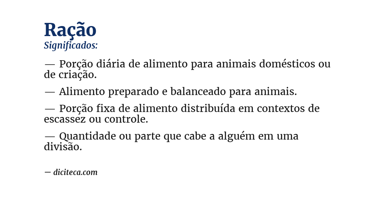 Significado de ração