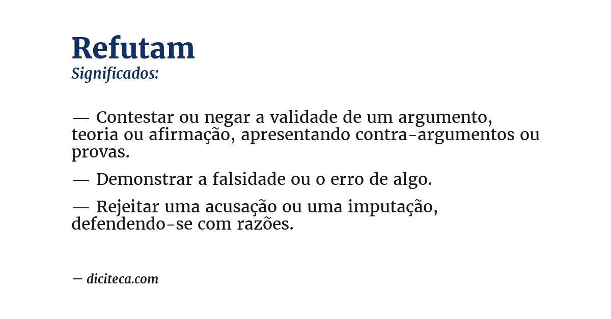 Significado de refutam