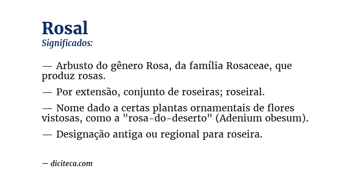 Significado de rosal