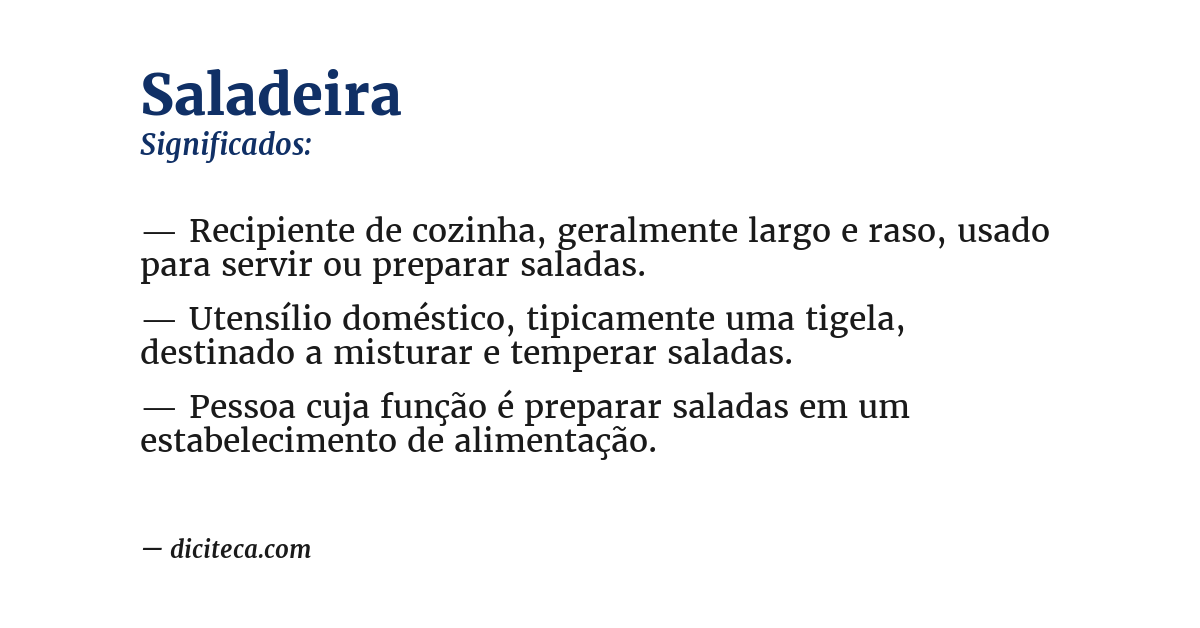 Significado de saladeira