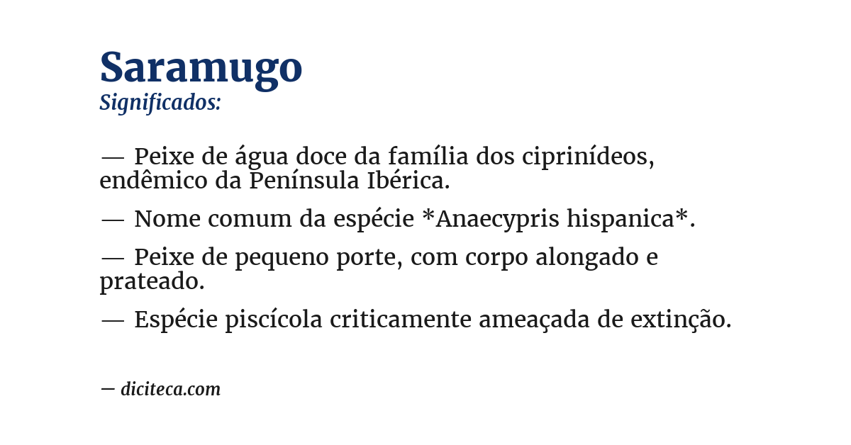 Significado de saramugo
