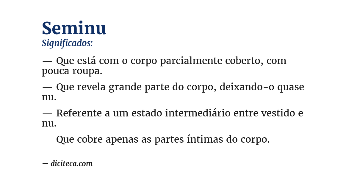 Significado de seminu
