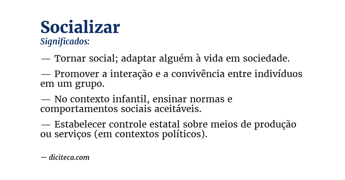 Significado de socializar