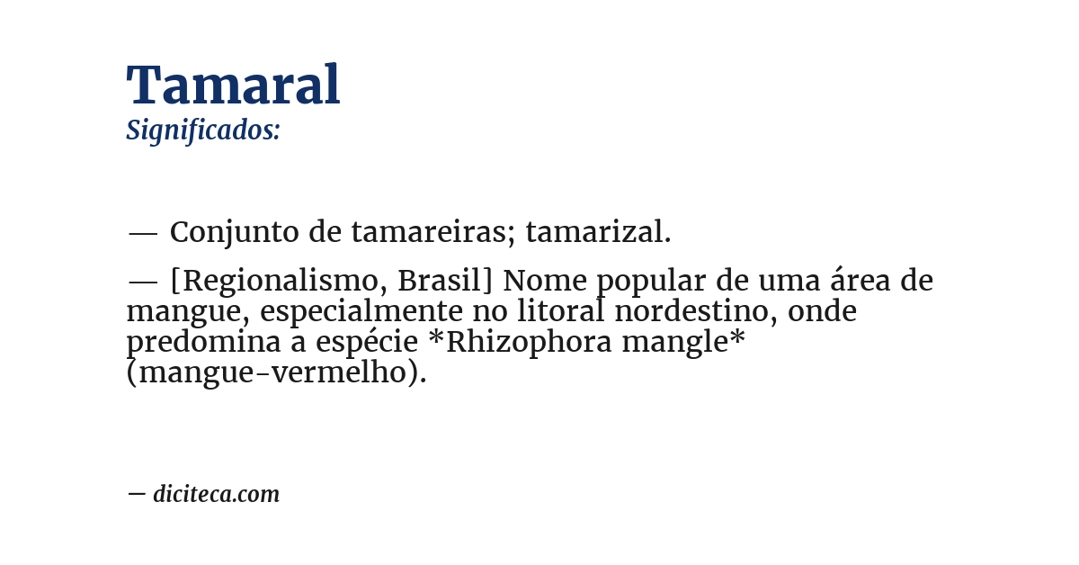 Significado de tamaral