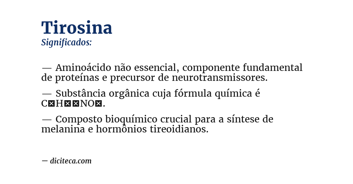 Significado de tirosina