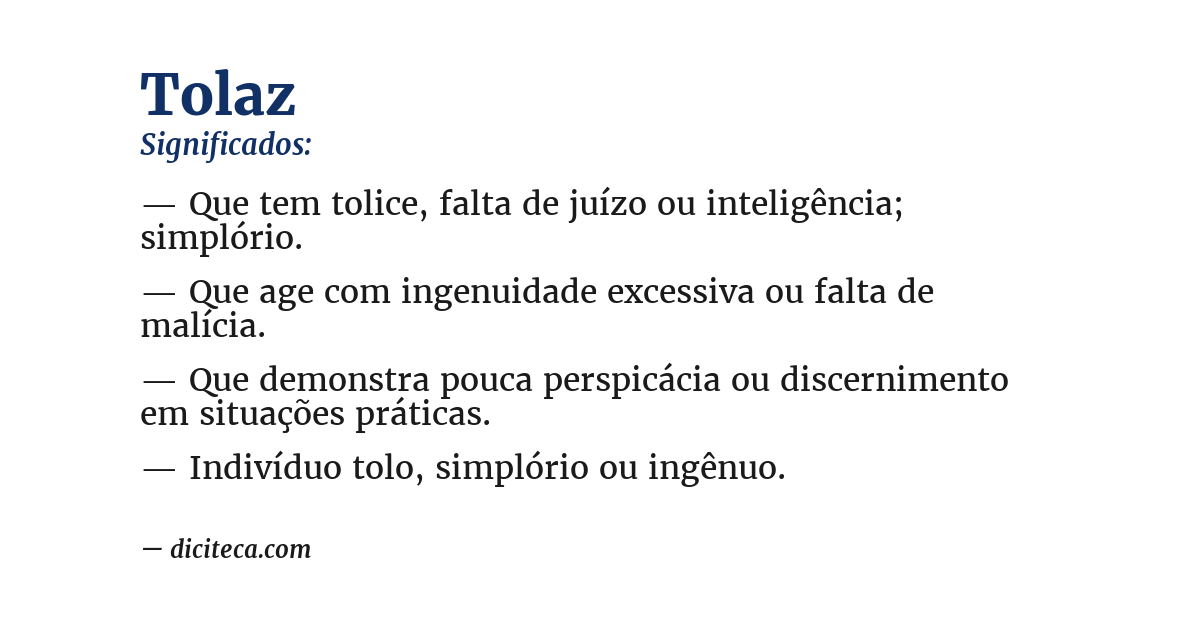 Significado de tolaz