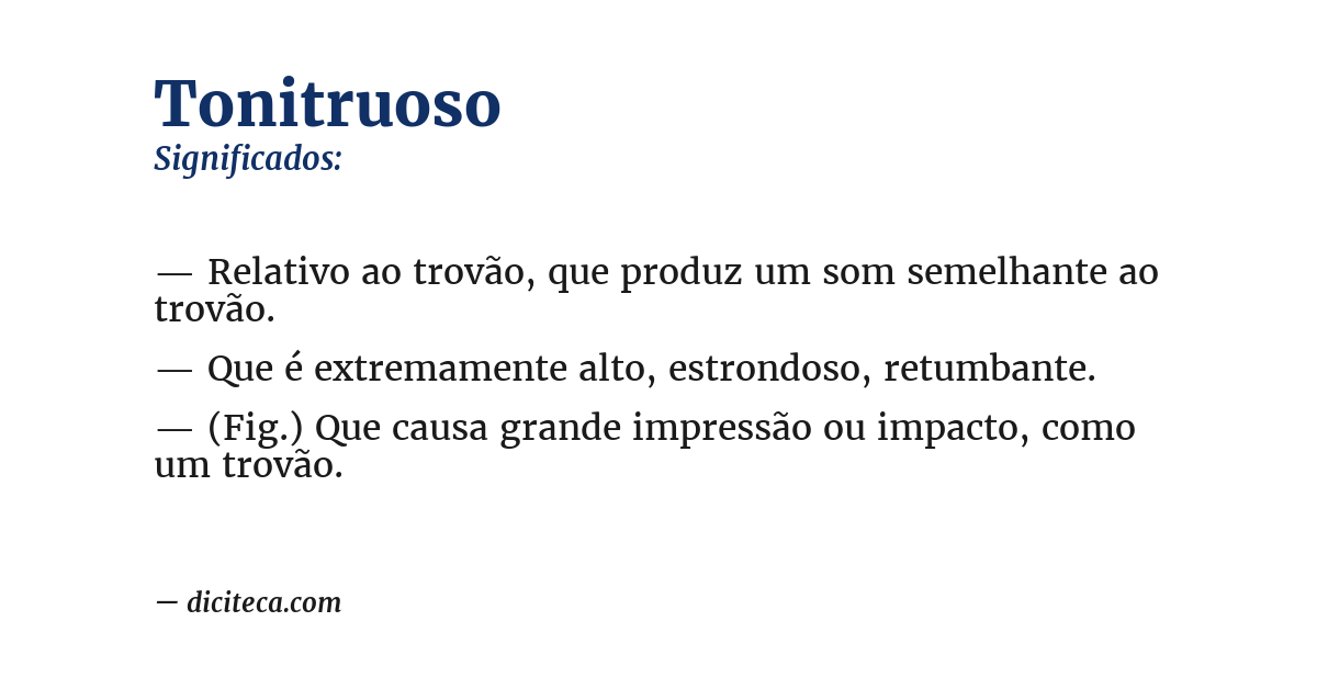 Significado de tonitruoso