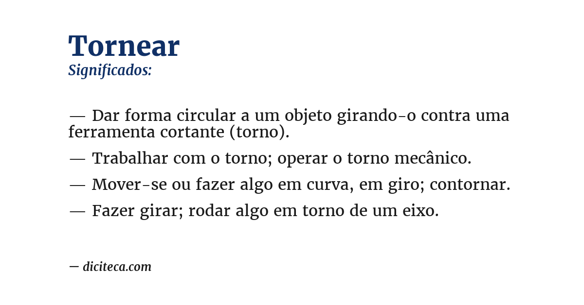 Significado de tornear