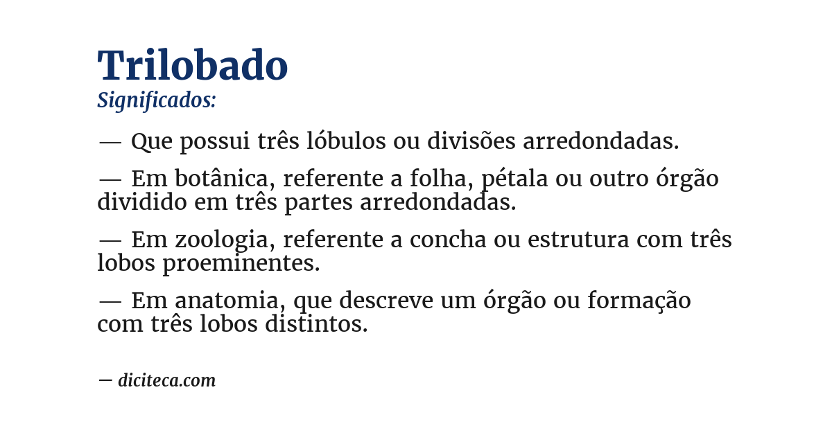 Significado de trilobado