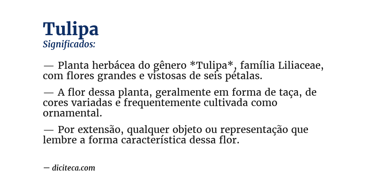 Significado de tulipa
