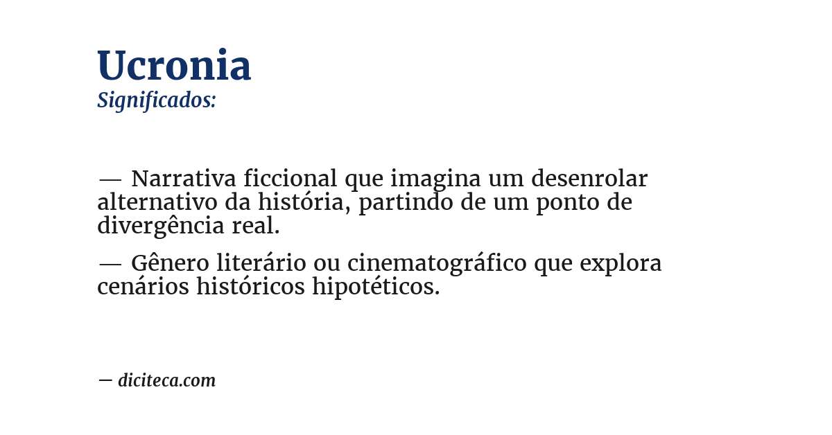 Significado de ucronia
