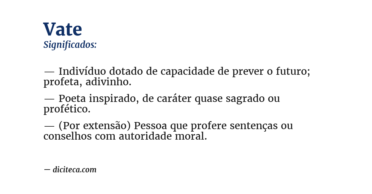 Significado de vate