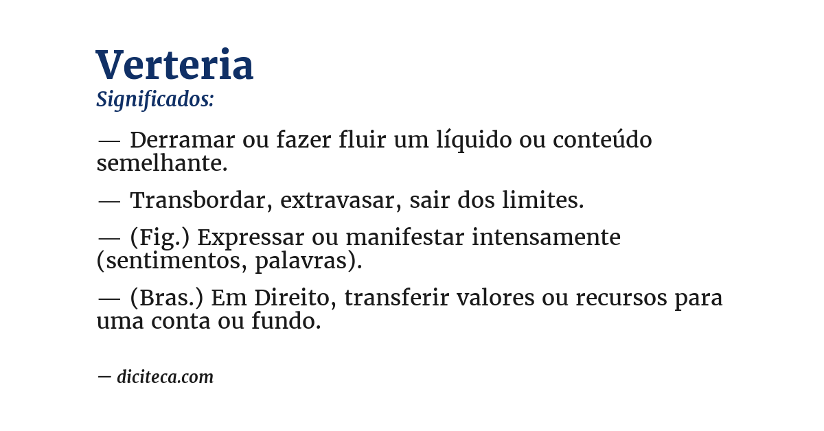 Significado de verteria