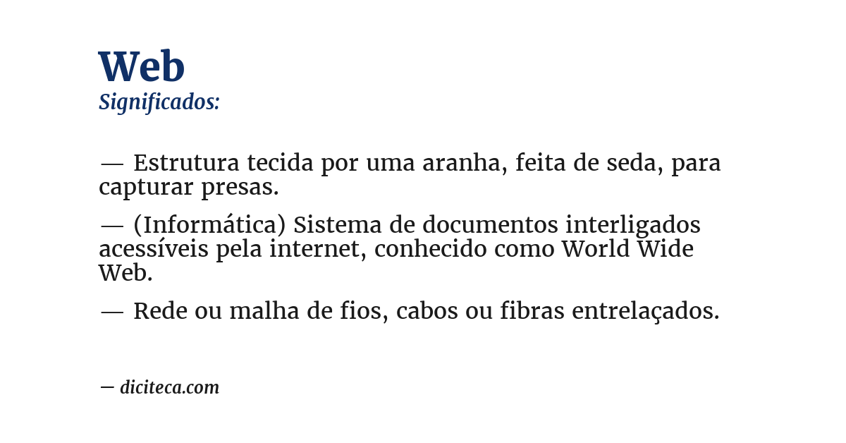Significado de web