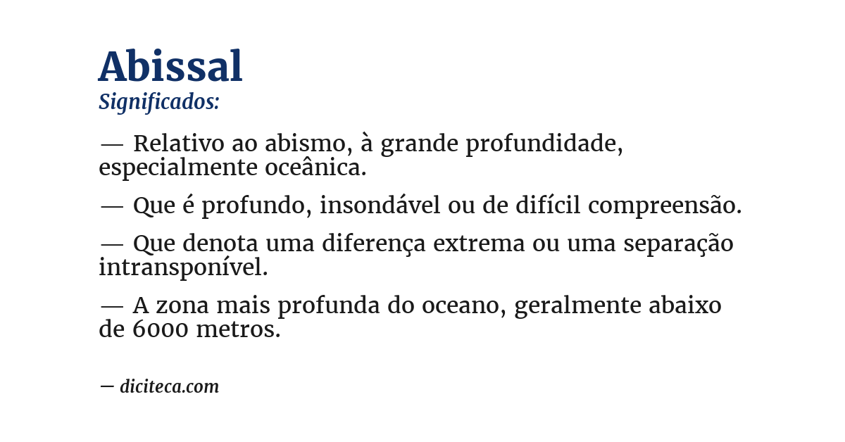 Significado de abissal