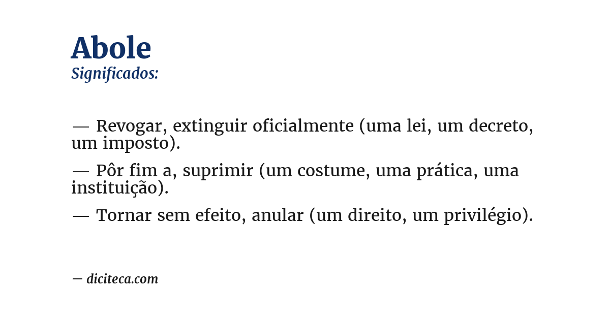 Significado de abole