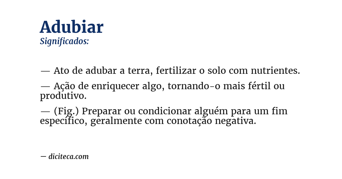 Significado de adubiar
