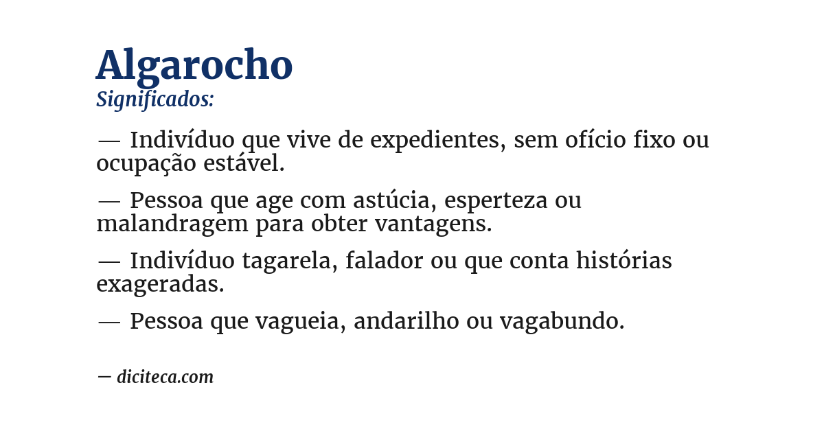 Significado de algarocho