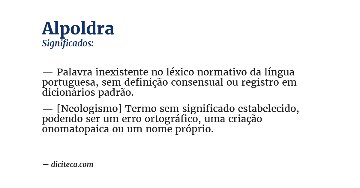 Significado de alpoldra