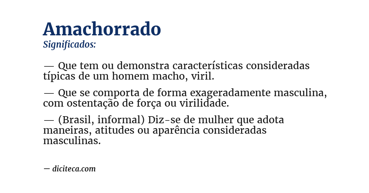 Significado de amachorrado