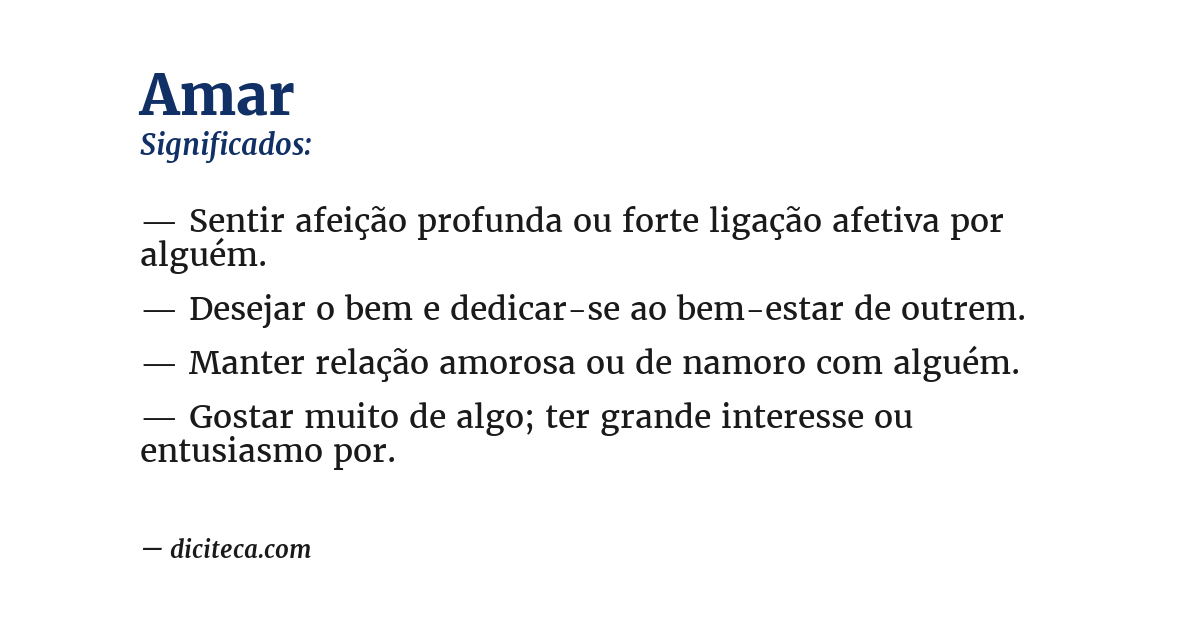 Significado de amar