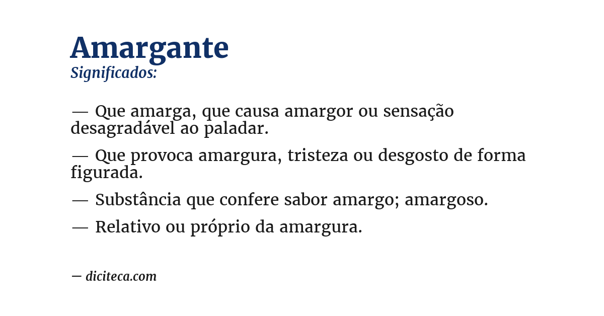 Significado de amargante