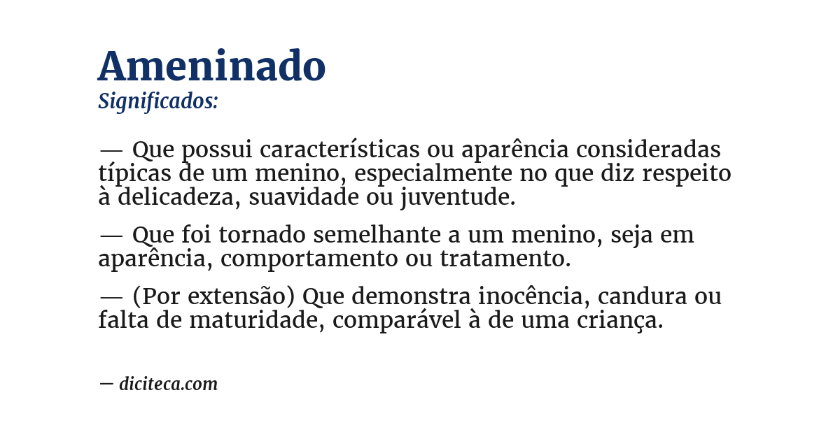 Significado de ameninado