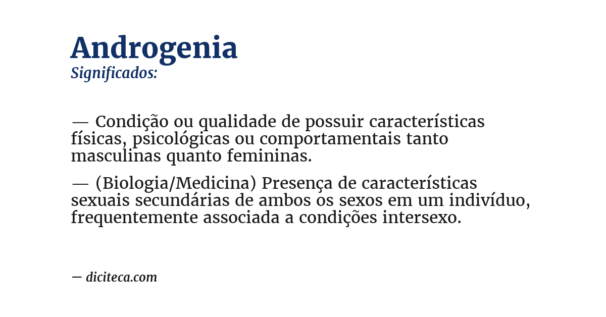 Significado de androgenia