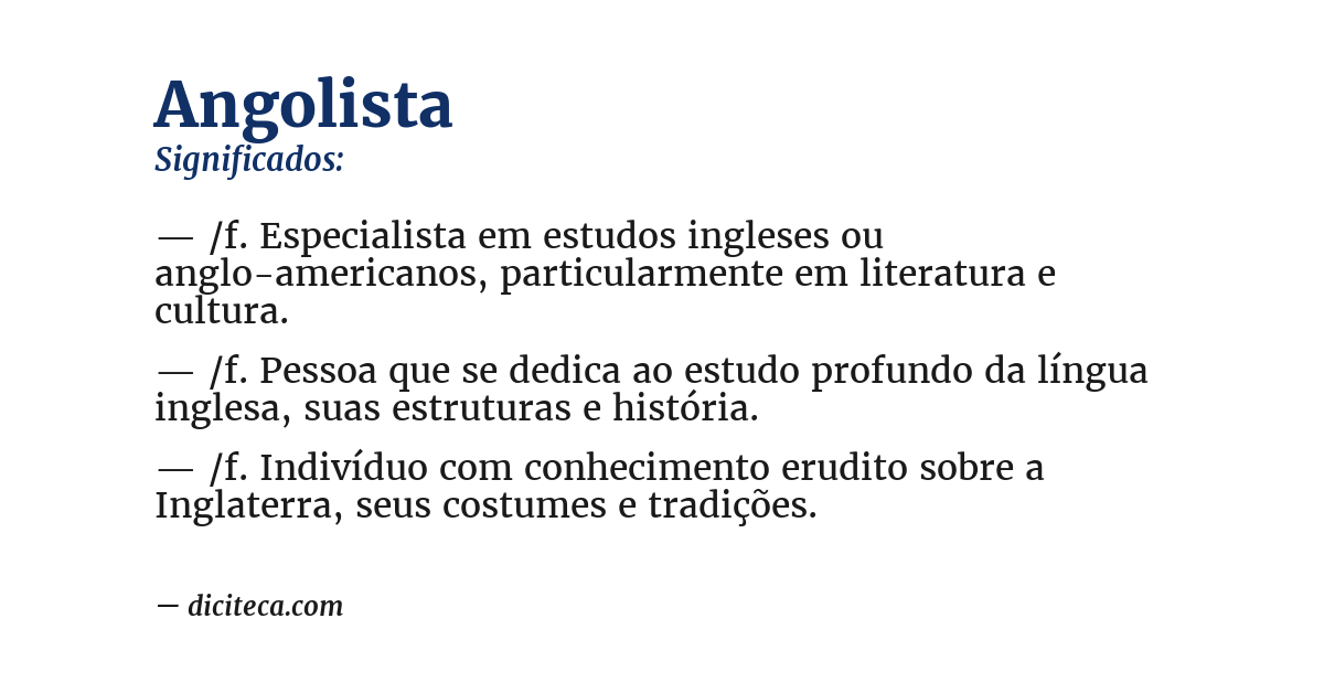 Significado de angolista