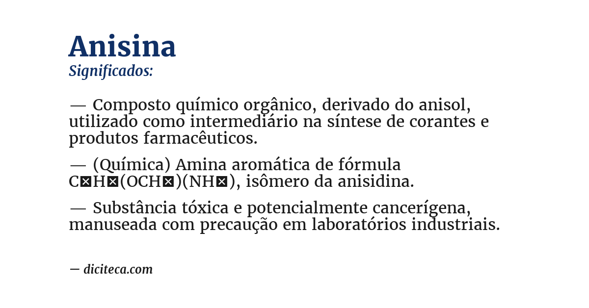 Significado de anisina