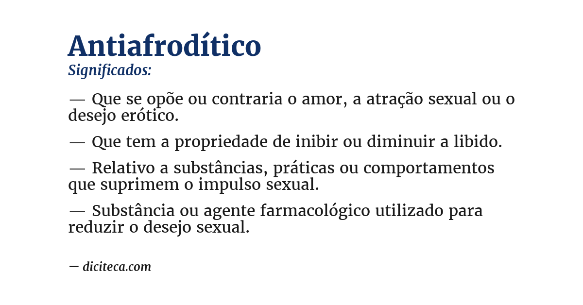 Significado de antiafrodítico