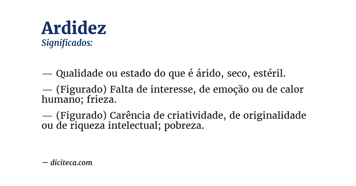 Significado de ardidez