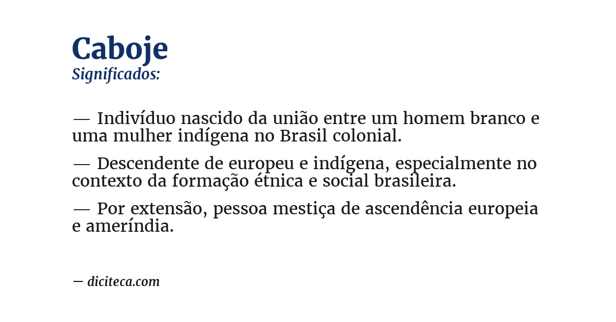 Significado de caboje