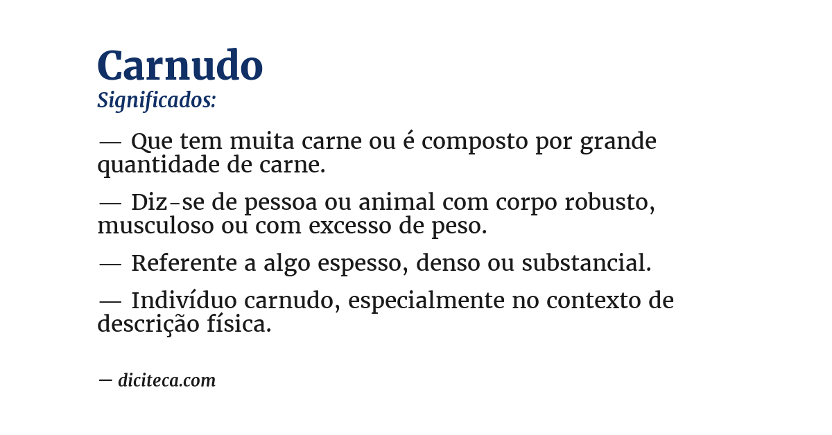 Significado de carnudo