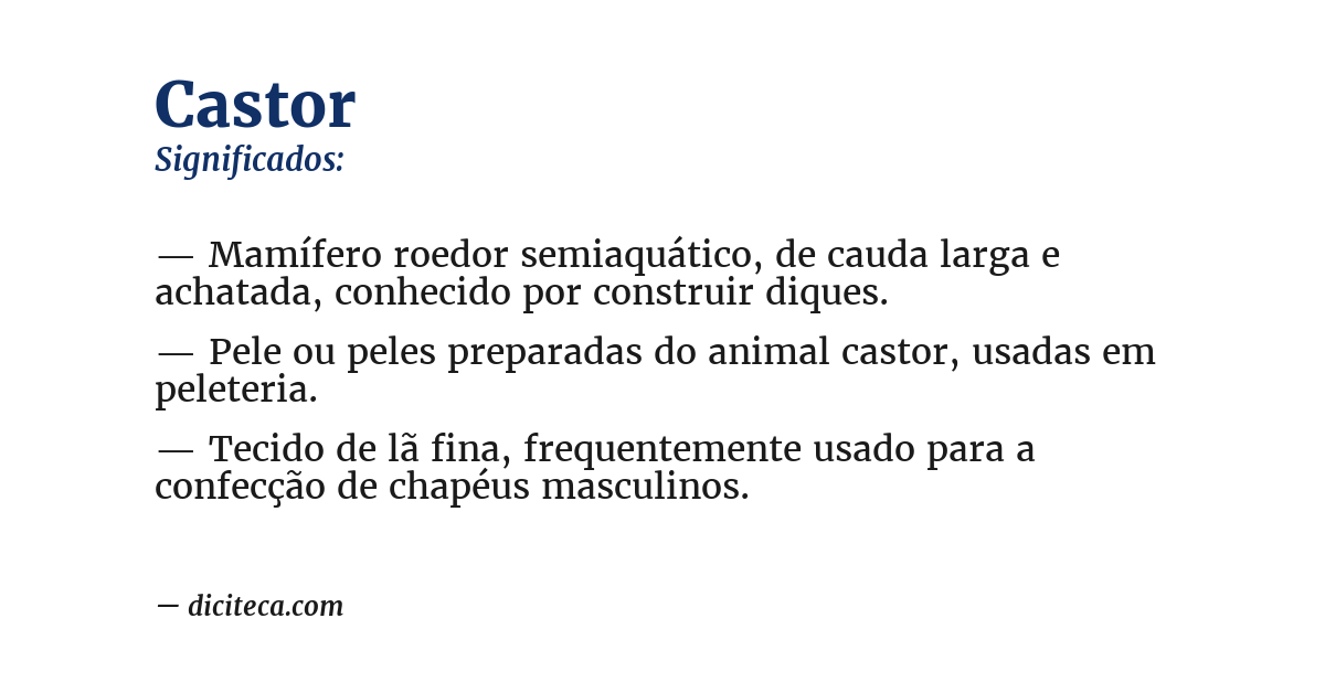 Significado de castor