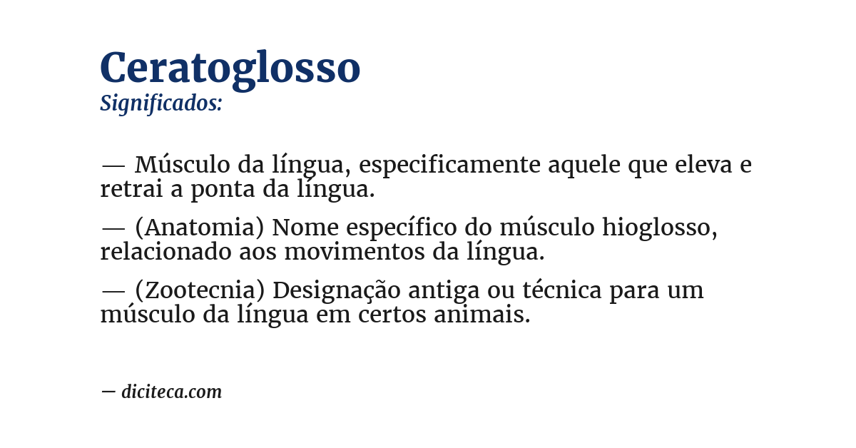 Significado de ceratoglosso