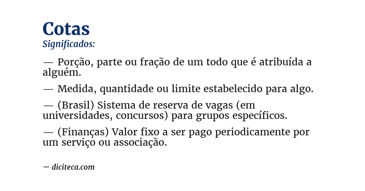 Significado de cotas