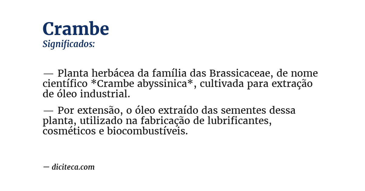 Significado de crambe