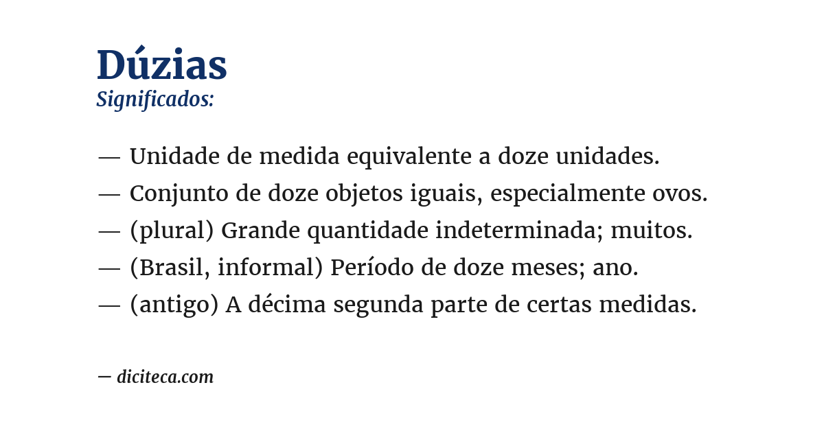 Significado de dúzias