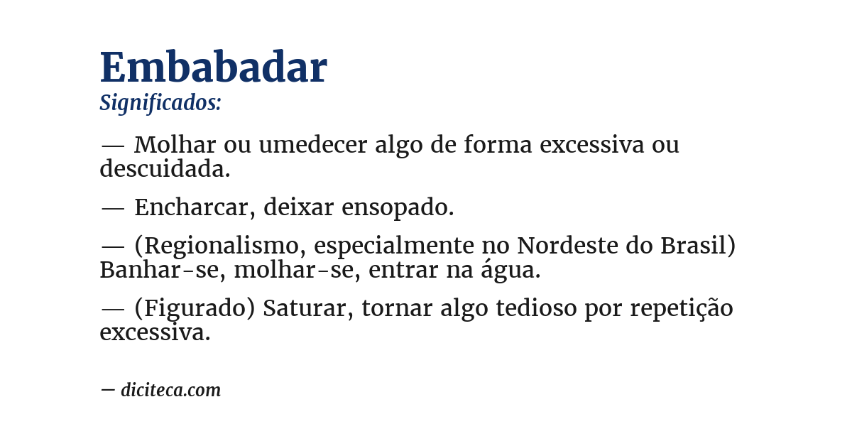 Significado de embabadar